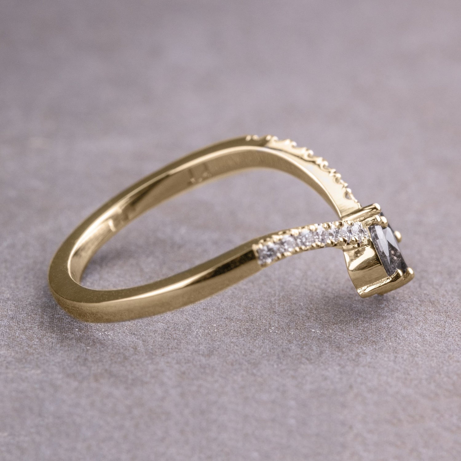 Natural Salt and Paper 0.42CT Marquise Diamond Boho &amp; Hippie Anniversary Gift Band