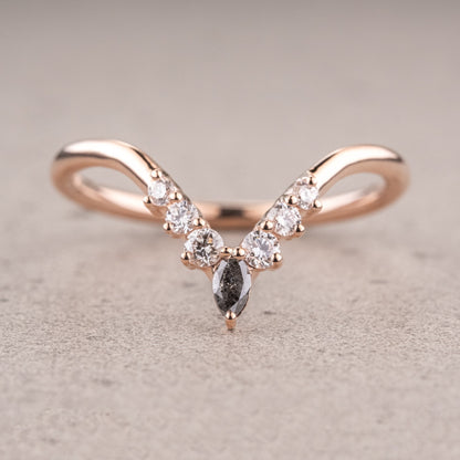 Natuurlijke zout en papier 0,25CT Marquise diamant Art Deco Valentijnscadeauband