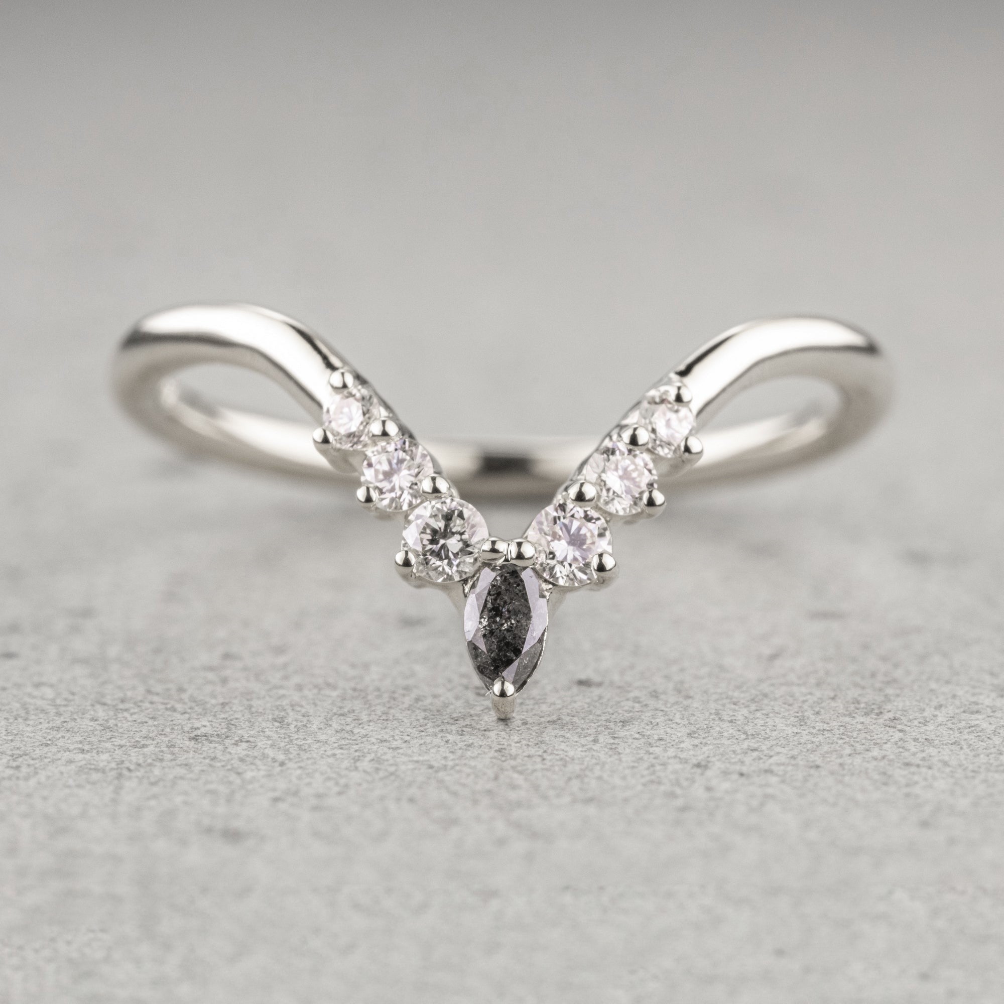 Natuurlijke zout en papier 0,25CT Marquise diamant Art Deco Valentijnscadeauband