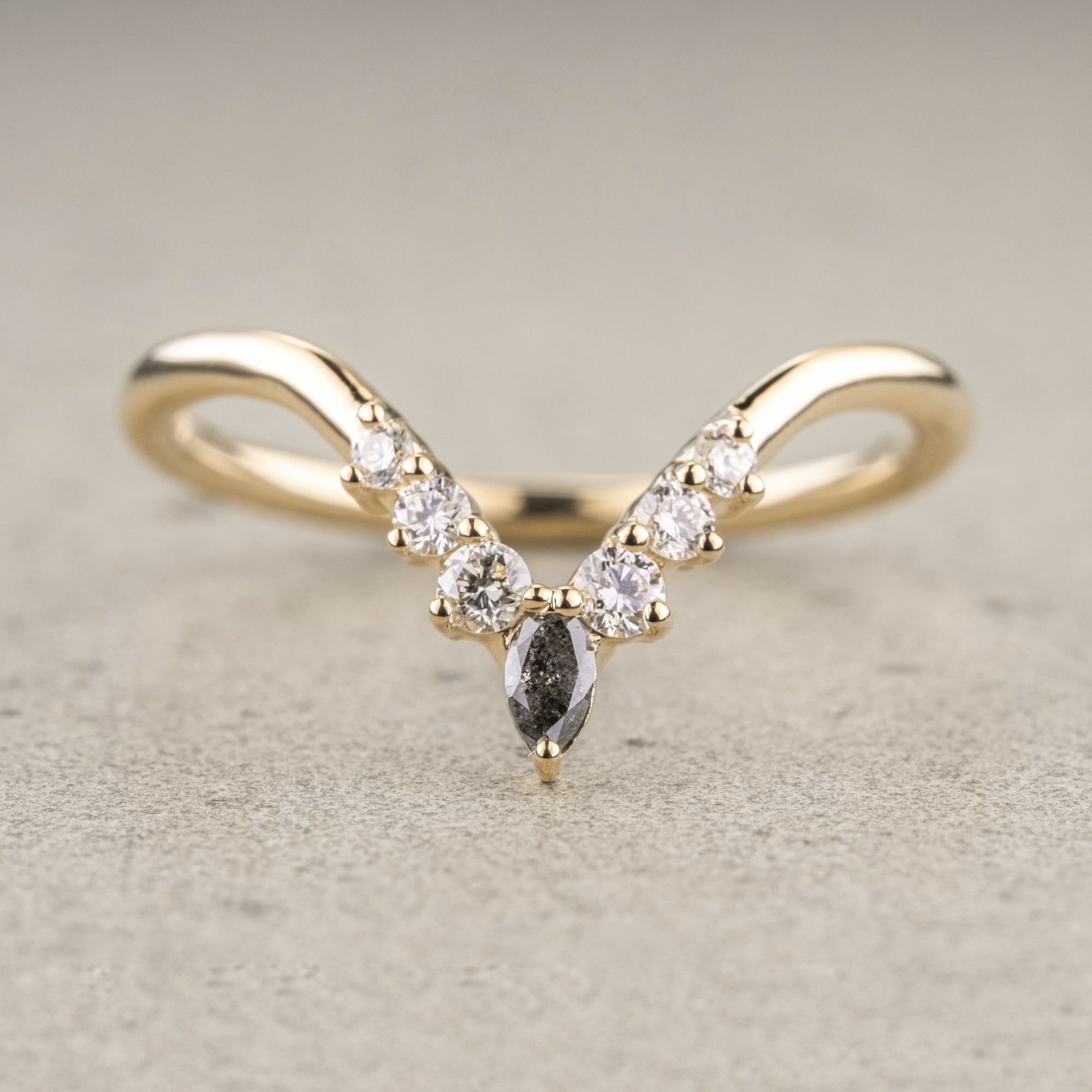 Natuurlijke zout en papier 0,25CT Marquise diamant Art Deco Valentijnscadeauband