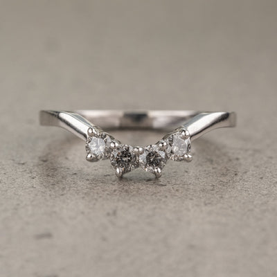 Natural Salt and Paper 0.24CT Round Diamond Avant Garde New Arrival Band