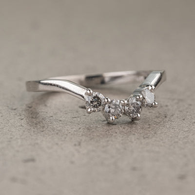 Natural Salt and Paper 0.24CT Round Diamond Avant Garde New Arrival Band