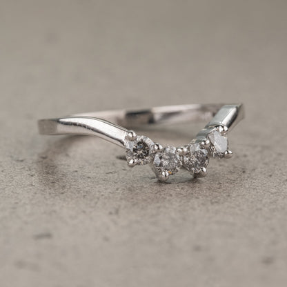 Natural Salt and Paper 0.24CT Round Diamond Avant Garde New Arrival Band