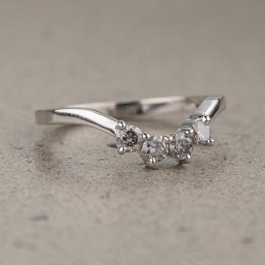 Natural Salt and Paper 0.24CT Round Diamond Avant Garde New Arrival Band