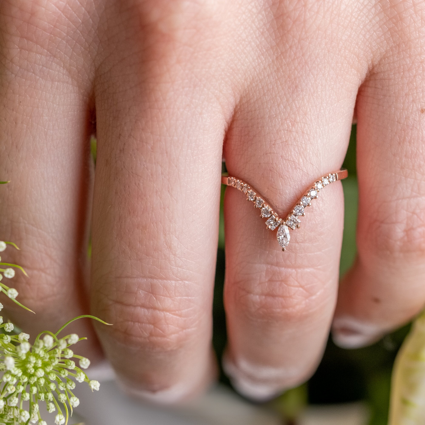 Natural Salt And Pepper 1.51CT Pear Diamond Celtic Handmade Ring