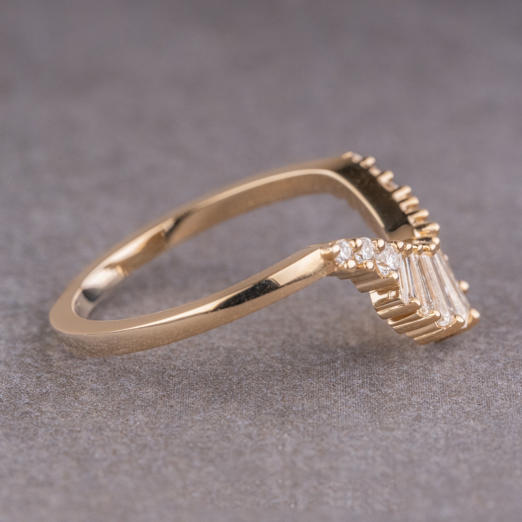 Natuurlijke zout- en peper 1.31CT peervormige diamanten Edwardiaanse trouwring