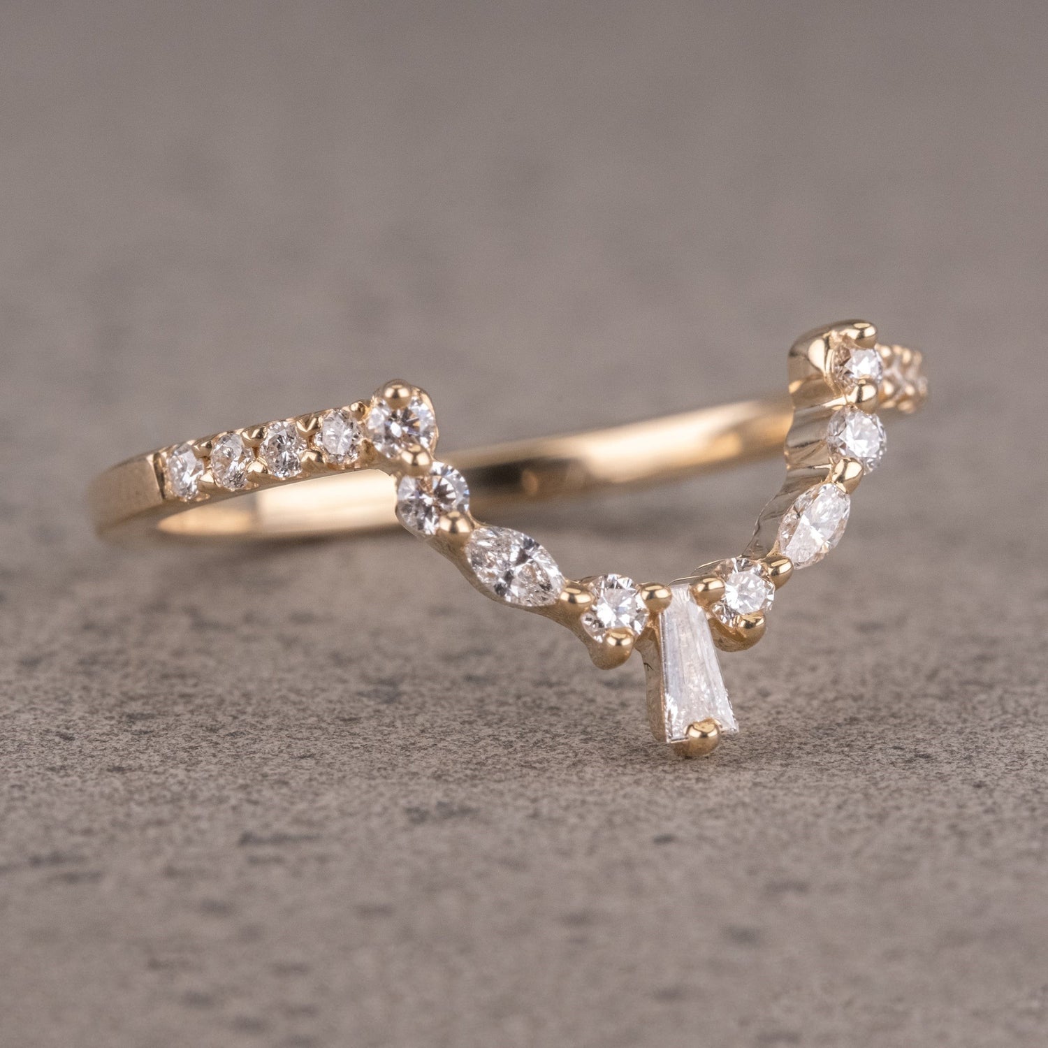 Natural Salt And Pepper 1.50CT Pear Diamond Boho &amp; Hippie Handmade Ring