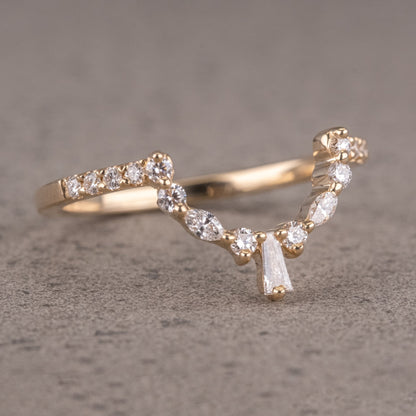 Natural Salt And Pepper 1.50CT Pear Diamond Boho &amp; Hippie Handmade Ring