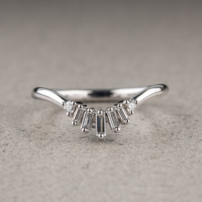 Natural Salt And Pepper 1.45CT Pear Diamond Gothic Engagement Ring