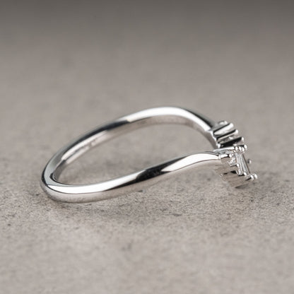 Natural Salt And Pepper 1.45CT Pear Diamond Gothic Engagement Ring