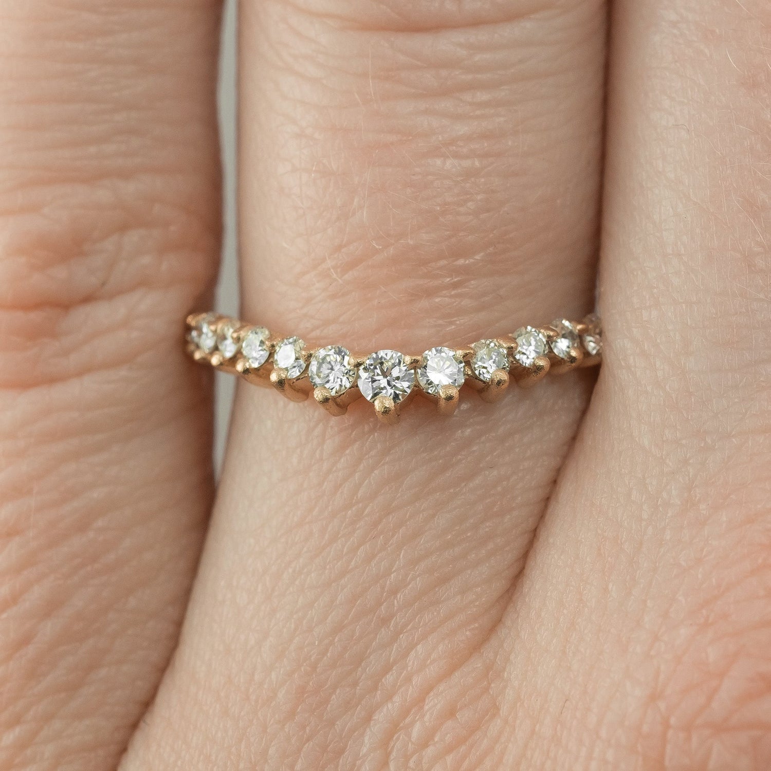 Natuurlijke zout- en peperring van 1,50 karaat zeshoekige diamant in art nouveau-stijl