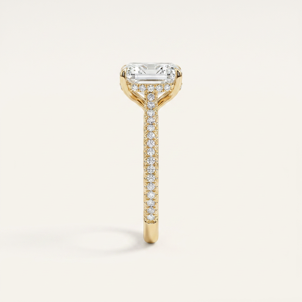 Moissanite 2.20 CT Cushion Cut Diamond Solitaire Ring