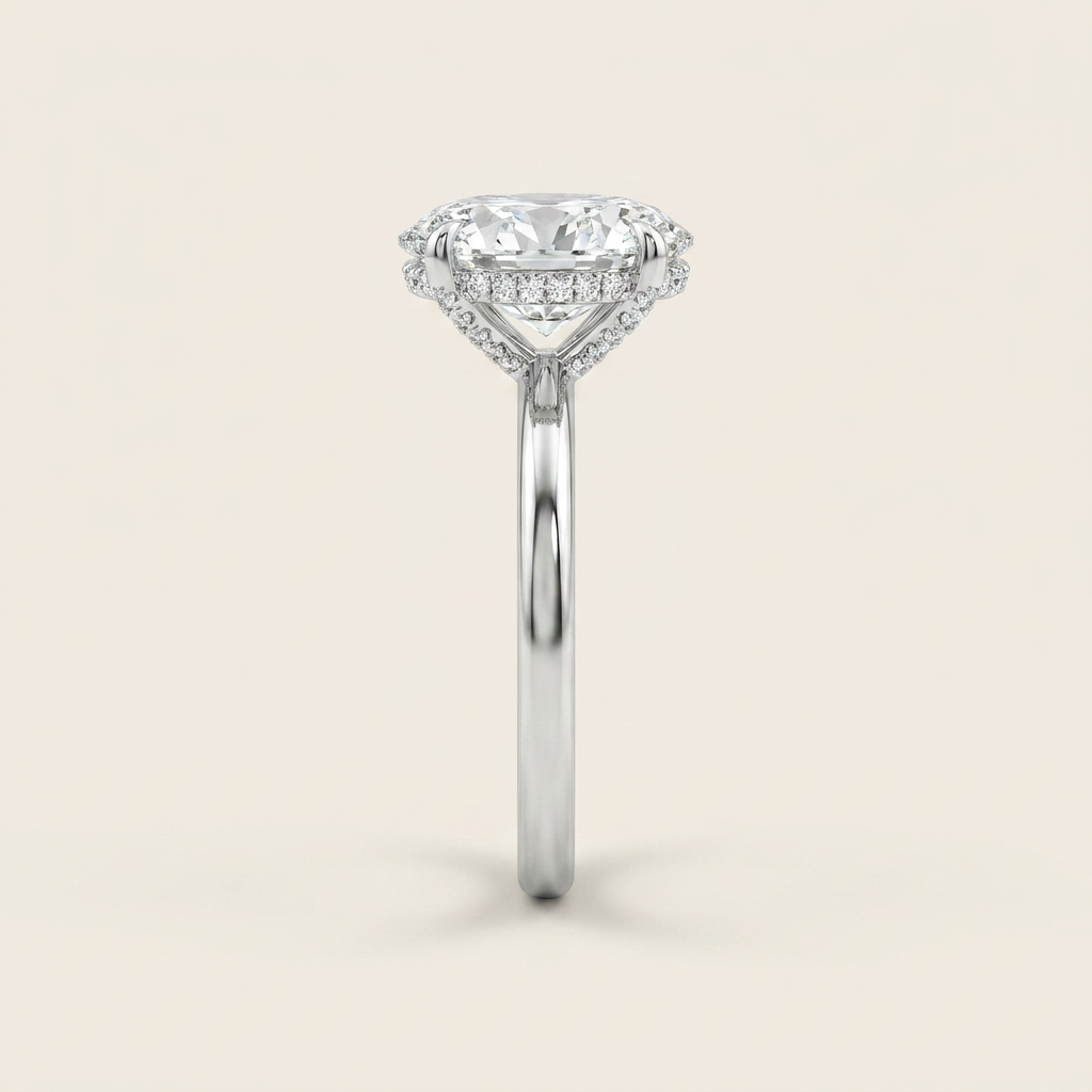 Moissanite 2.30 CT Oval Cut Diamond Solitaire Ring