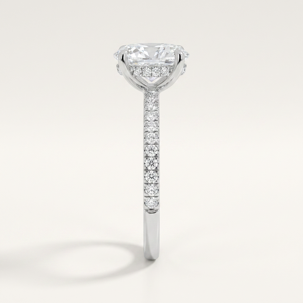 Moissanite 1.80 CT Oval Cut Diamond Solitaire Ring