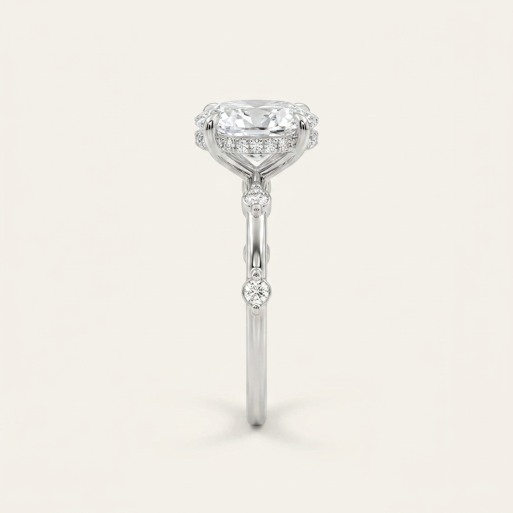Moissanite 2.10 CT Oval Cut Diamond Solitaire Ring