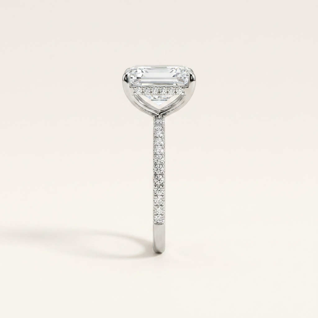 Moissanite 1.60 CT Radiant Cut Diamond Solitaire Ring