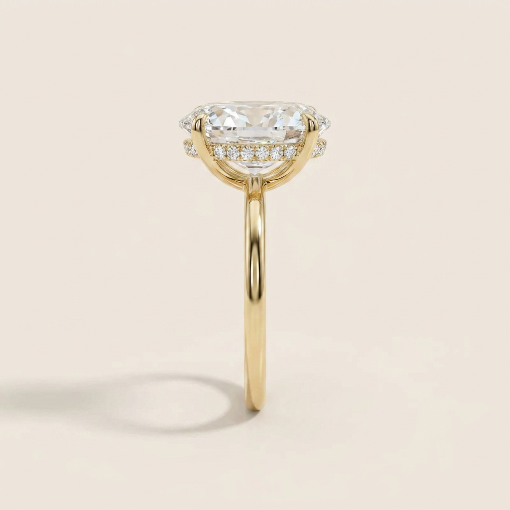 Moissanite 2.55 CT Oval Cut Diamond Solitaire Ring