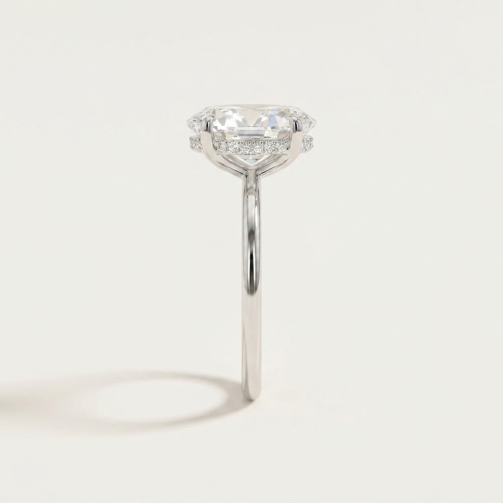 Moissanite 3.50 CT Oval Cut Diamond Solitaire Ring