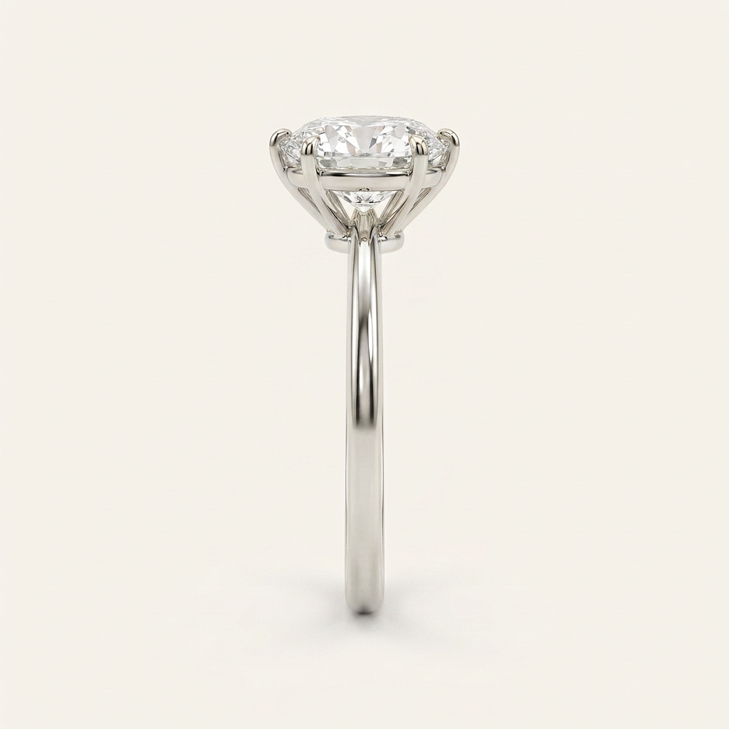 Moissanite 3.00 CT Oval Cut Solitaire Ring