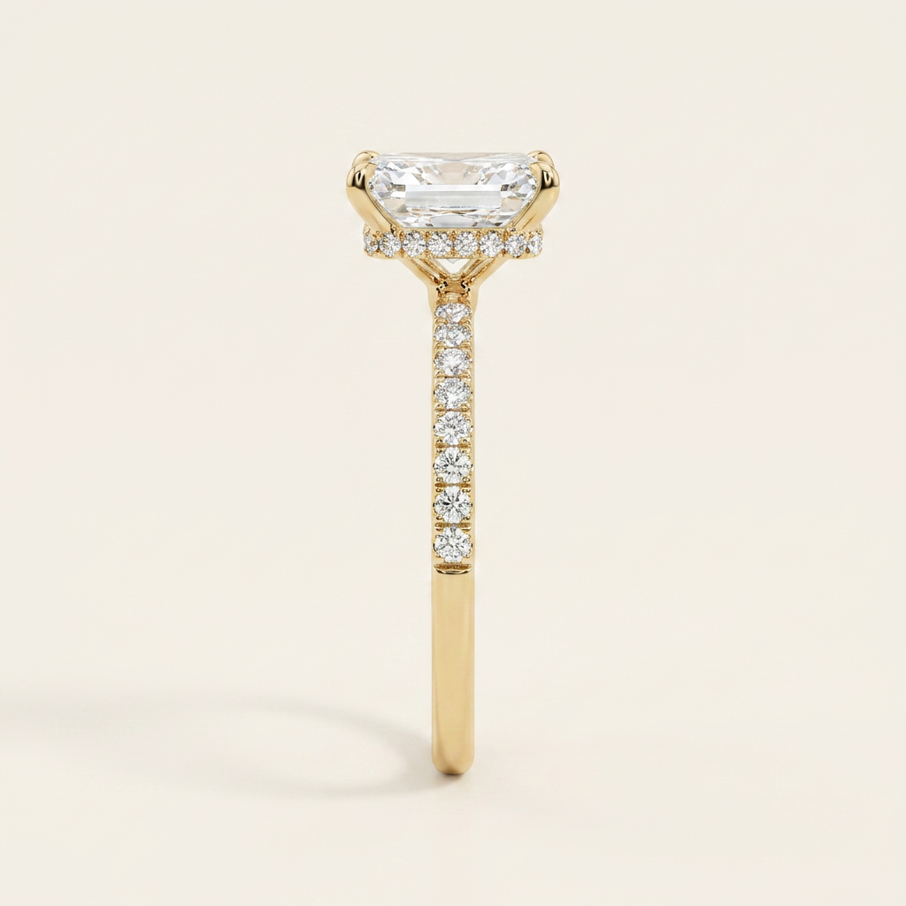 Lab Grown 1.70 CT Radiant Cut Diamond Solitaire Ring
