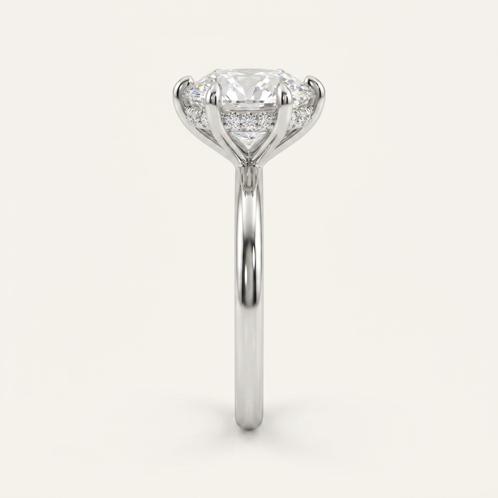 Moissanite 2.70 CT Round Cut Diamond Solitaire Ring