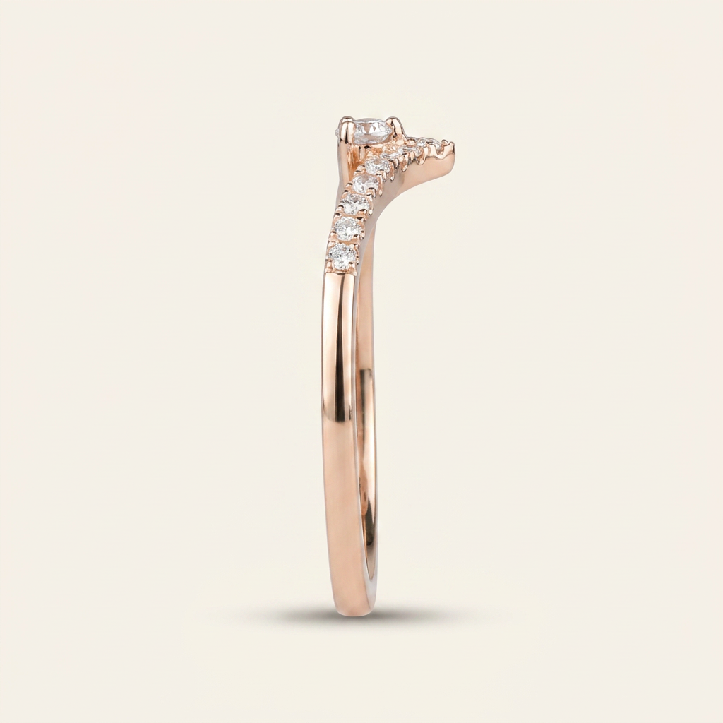 Moissanite 0.21 CT Round Cut Diamond Ring