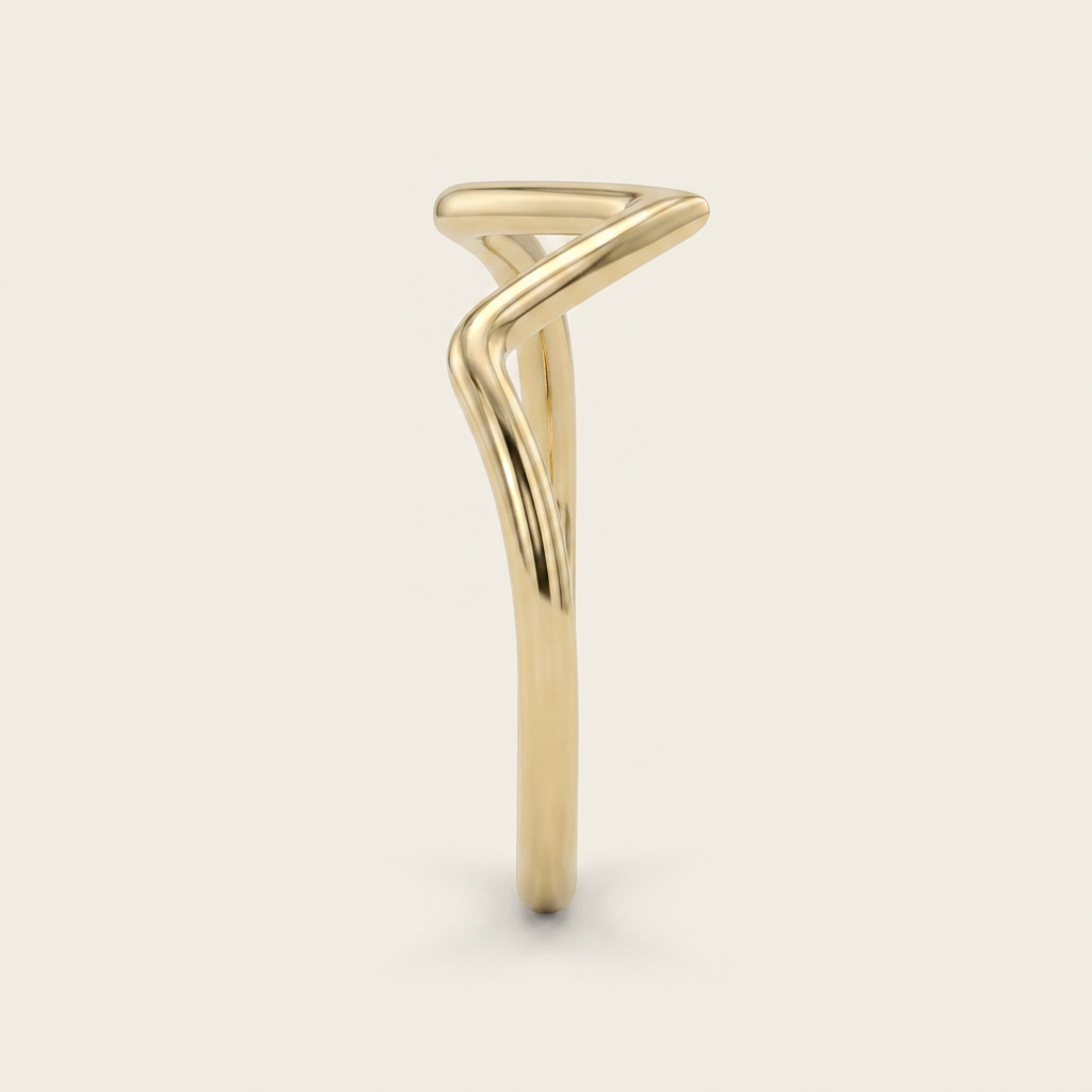 V-Shape Plain Wedding Band
