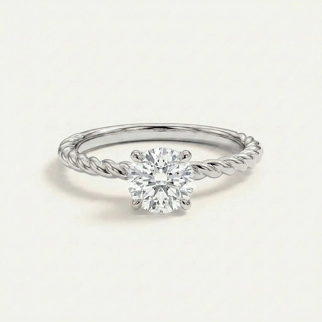 Moissanite 1.50 CT Round Cut Diamond Solitaire Ring