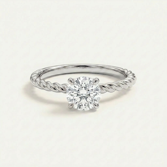 Moissanite 1.50 CT Round Cut Diamond Solitaire Ring