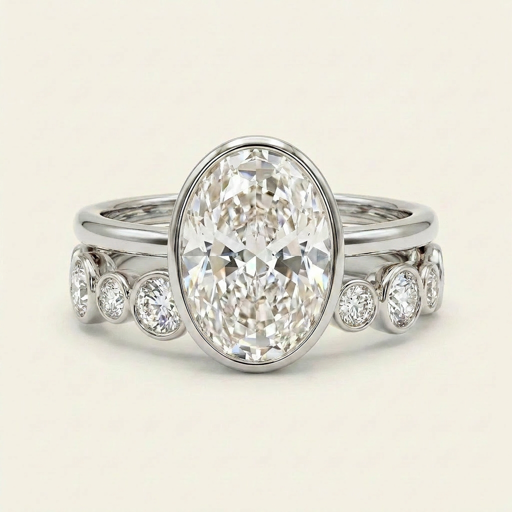 Moissanite 2.80 CT Oval Cut Diamond Solitaire Ring