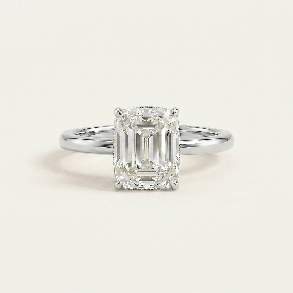 Moissanite 1.50 CT Cushion Cut Diamond Solitaire Ring