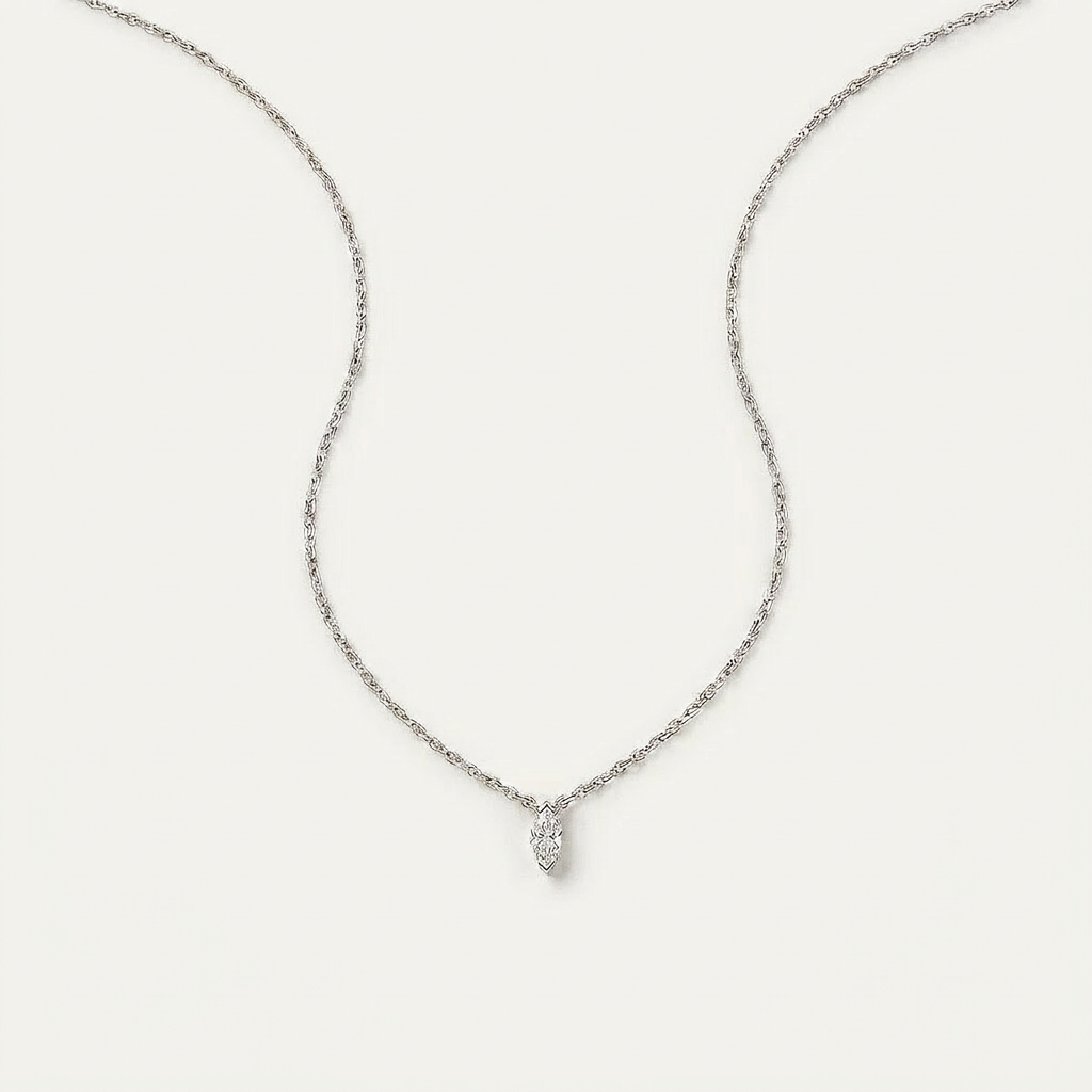 Moissanite 0.25 CT Marquise Cut Diamond Solitaire Necklace
