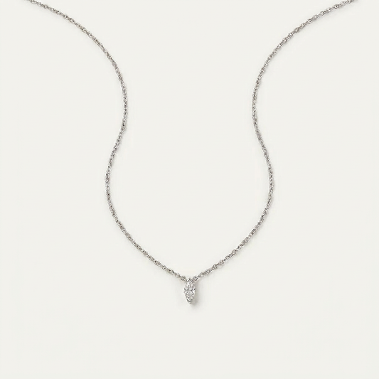 Moissanite 0.25 CT Marquise Cut Diamond Solitaire Necklace