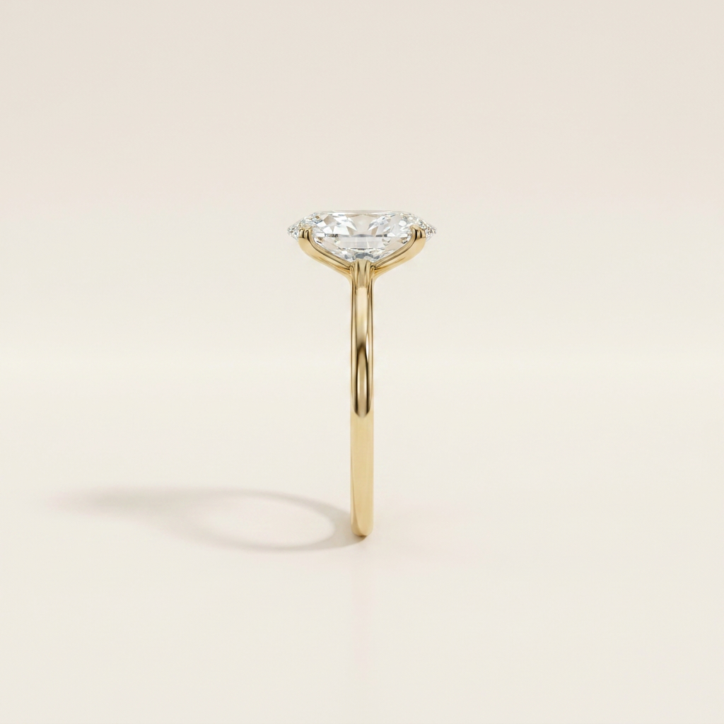 Moissanite 4.15 CT Oval Cut Diamond Solitaire Ring