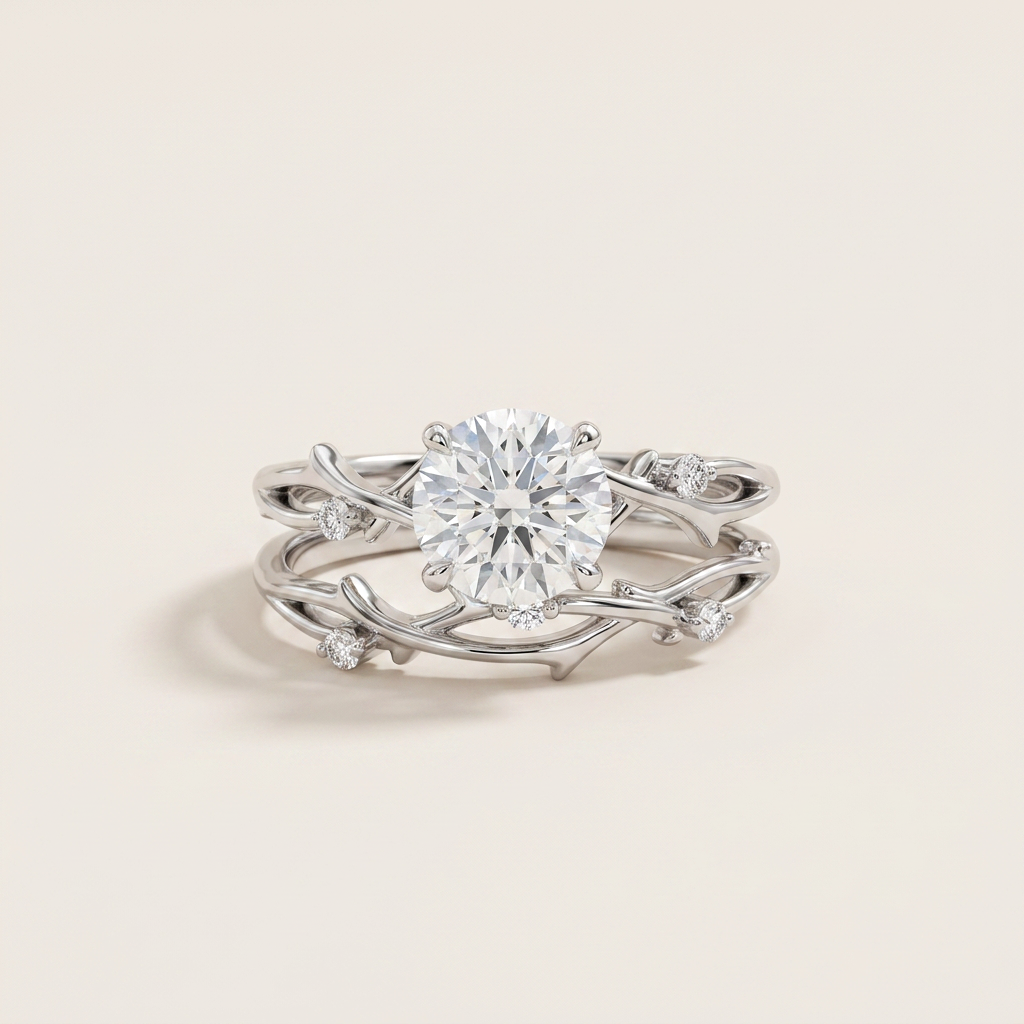 Moissanite 3.50 CT Round Cut Diamond Solitaire Ring