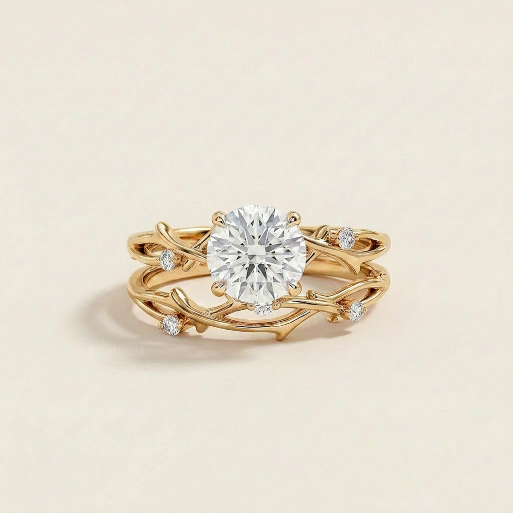 Moissanite 3.50 CT Round Cut Diamond Solitaire Ring