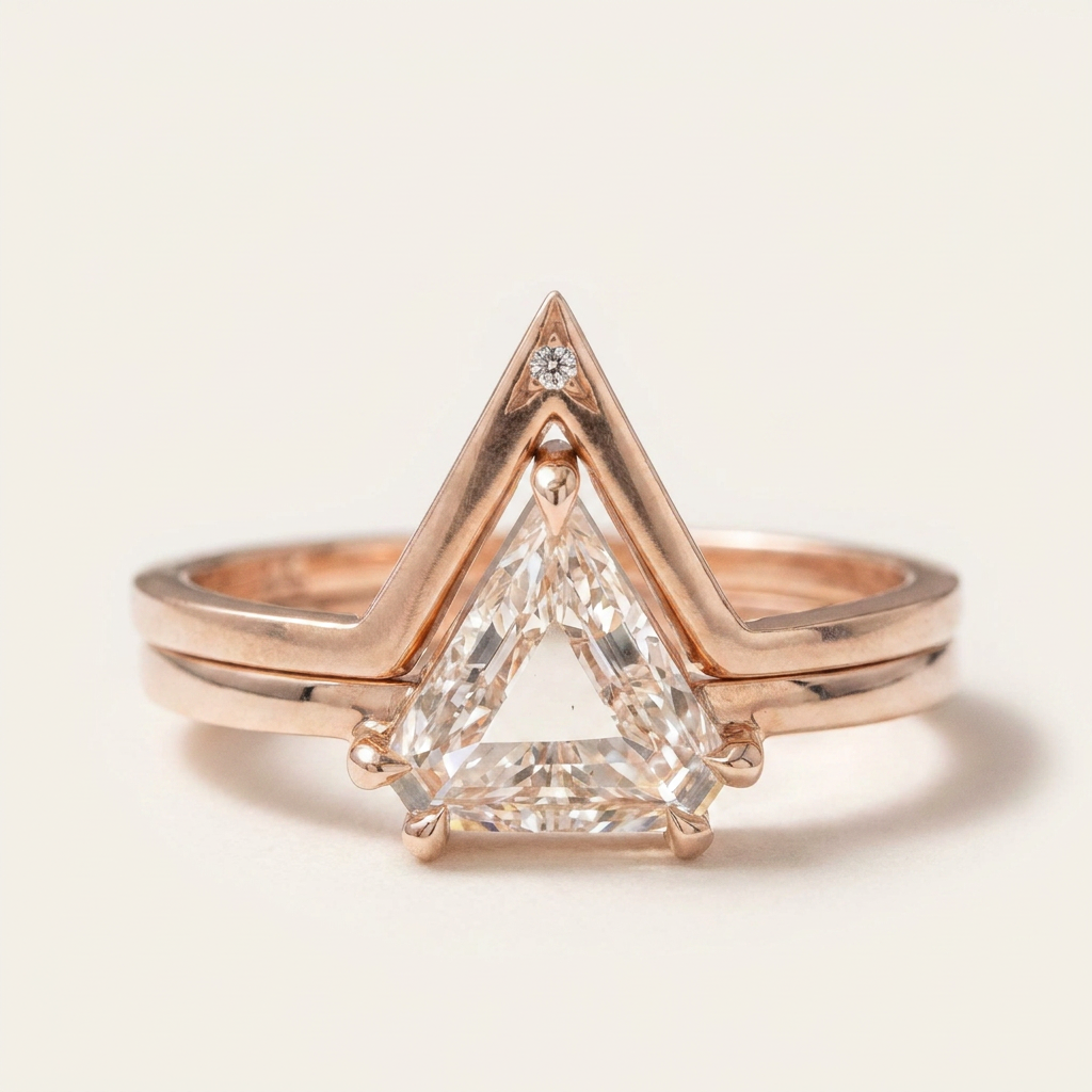 1.50 CT Shield Cut Salt and Pepper Diamond Solitaire Ring