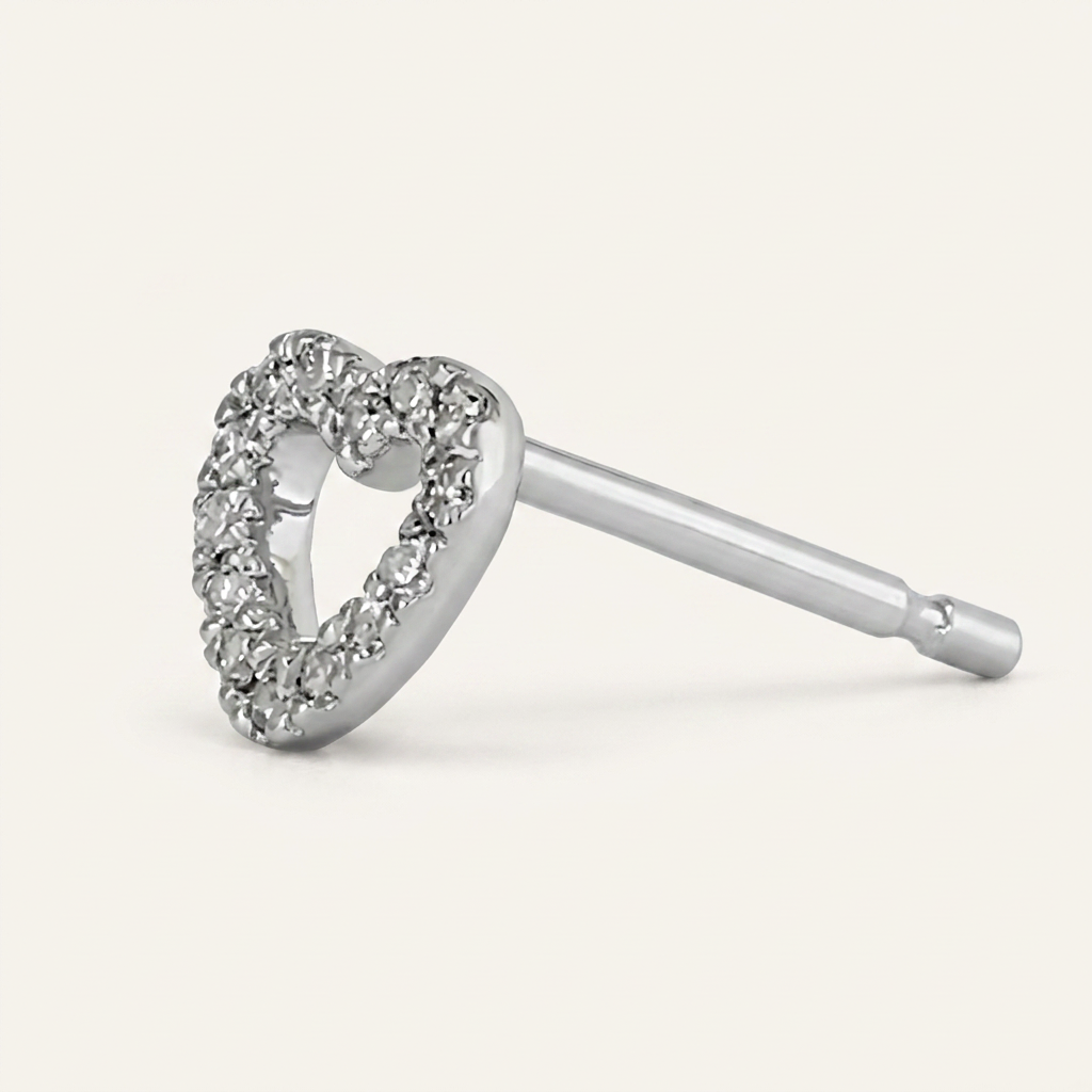 Moissanite 0.80 CT Round Cut Diamond Stud Earrings (V2)
