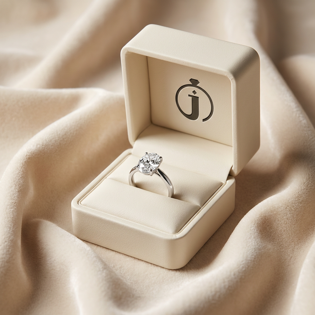 Lab Grown 2.00 CT Oval Cut Diamond Petite Solitaire Ring