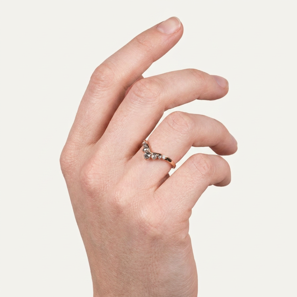 0.35 CT Round Cut Salt and Pepper Diamond Ring