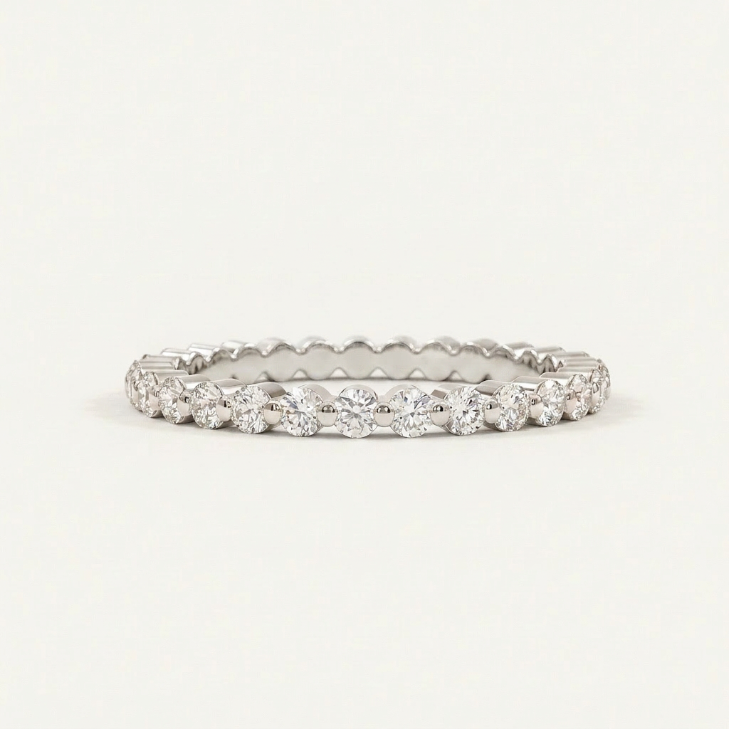Moissanite 0.90 CT Round Cut Diamond Ring