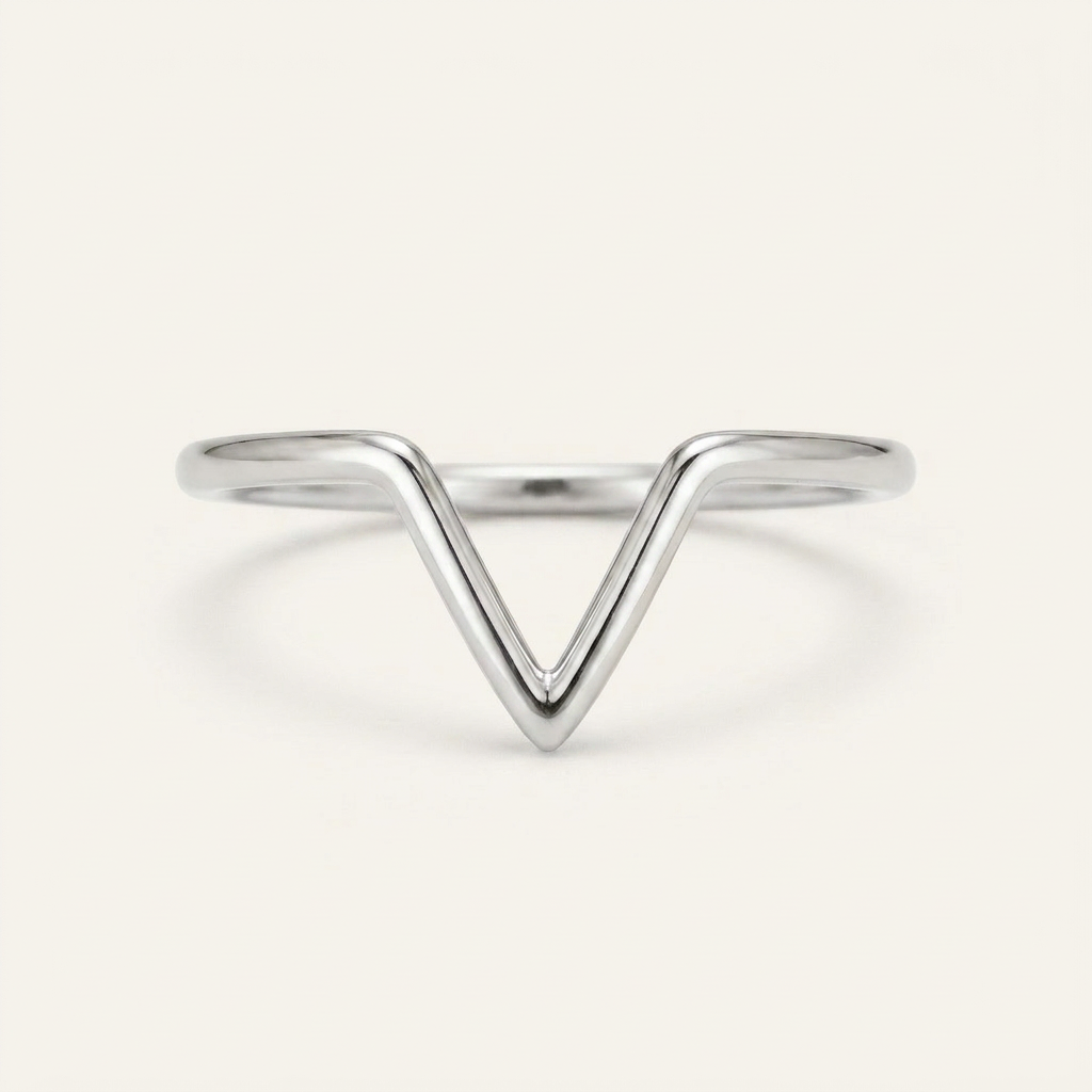 V-Shape Plain Wedding Band