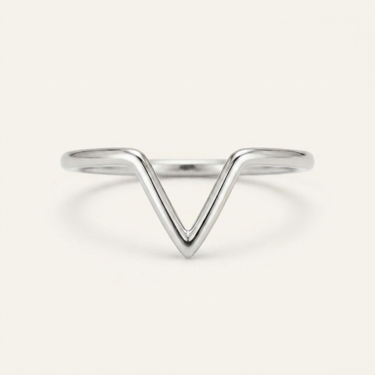 V-Shape Plain Wedding Band