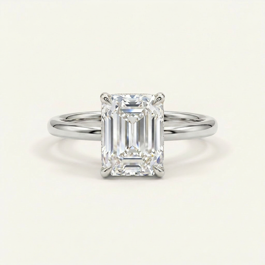 Moissanite 3.00 CT Radiant Cut Diamond Solitaire Ring (V-Artdeco)
