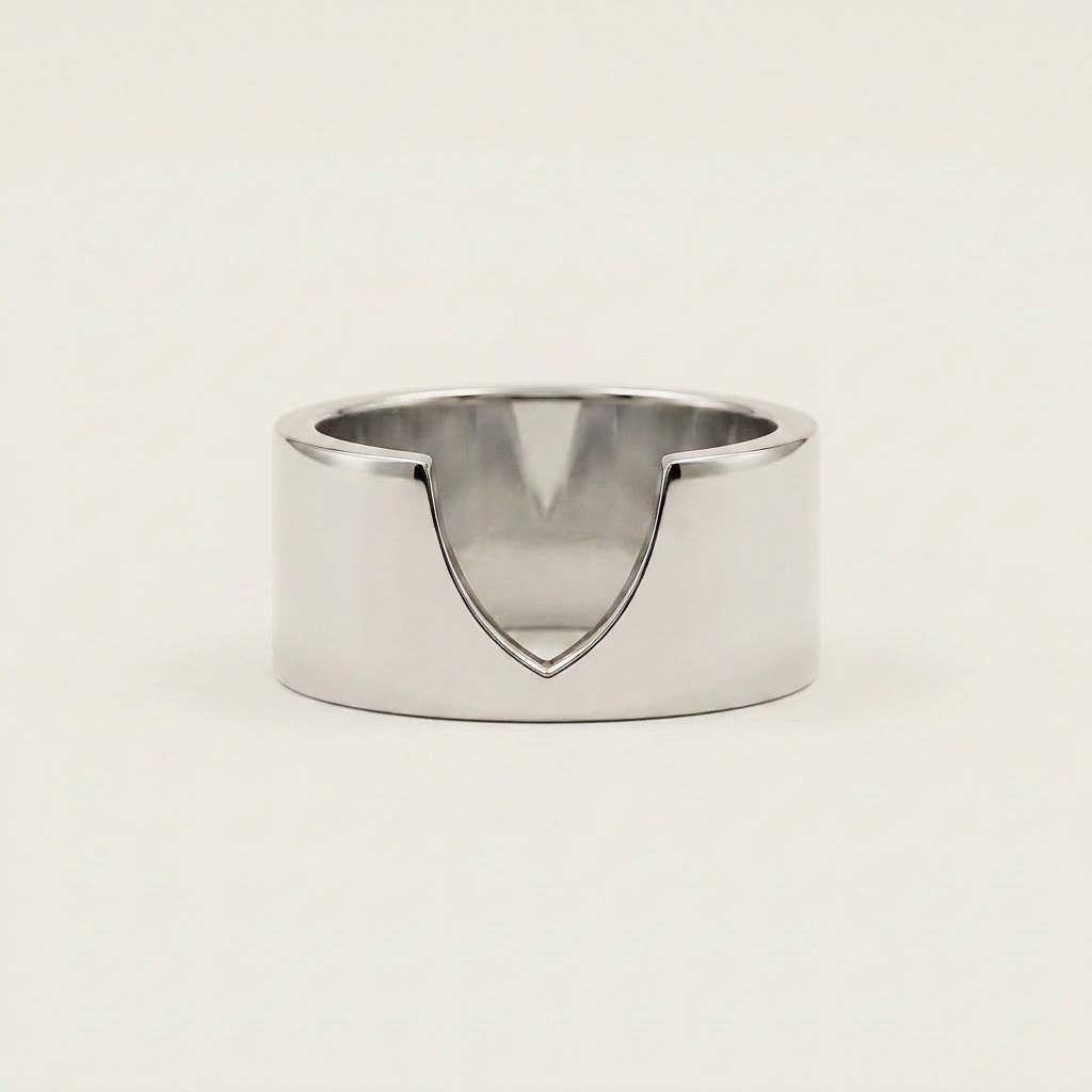 Sleek Ellipse Plain Wedding Band