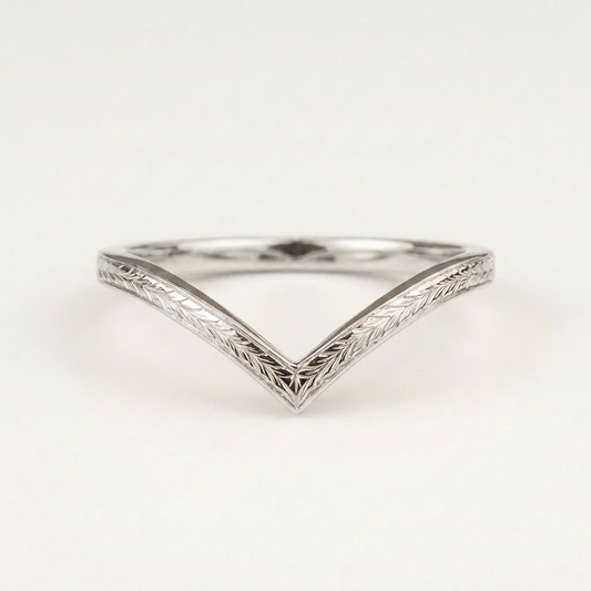 Classic V-Shape Plain Wedding Band
