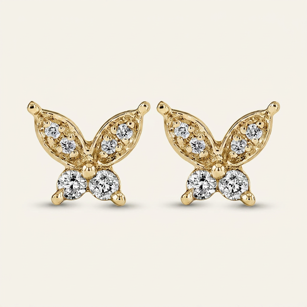 Moissanite 0.80 CT Round Cut Diamond Stud Earrings (V1)