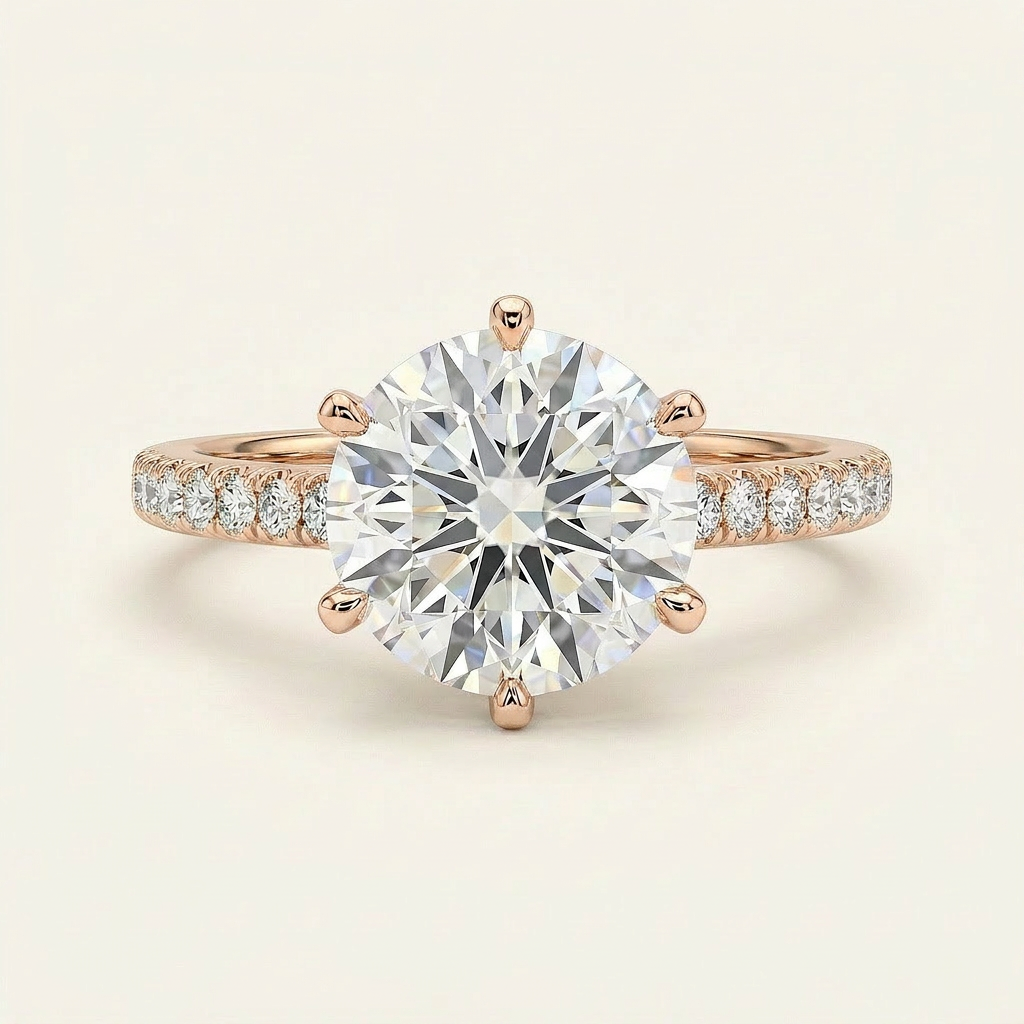 Moissanite 1.20 CT Round Cut Diamond Solitaire Ring