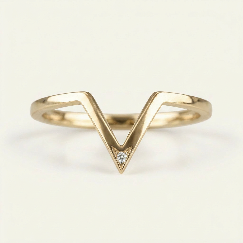 Moissanite 0.03 CT Round Cut Diamond Ring