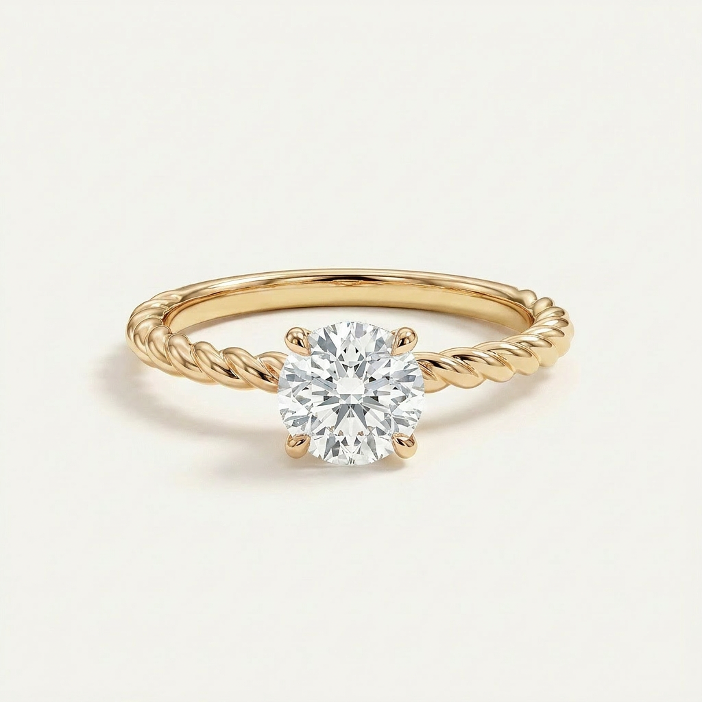 Moissanite 1.50 CT Round Cut Diamond Solitaire Ring